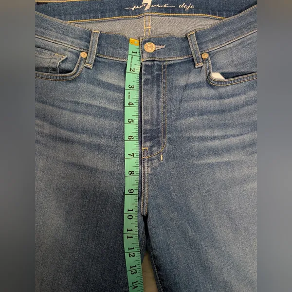 7 For All Mankind Dojo Jeans W32 Medium Wash - Image 10