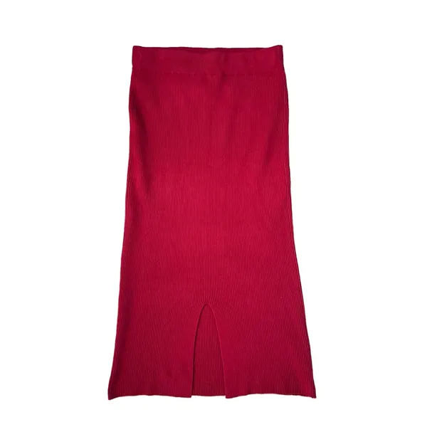 George Women’s Size Small Red Ribbed Long Skirt GRF42001LD - Image 2