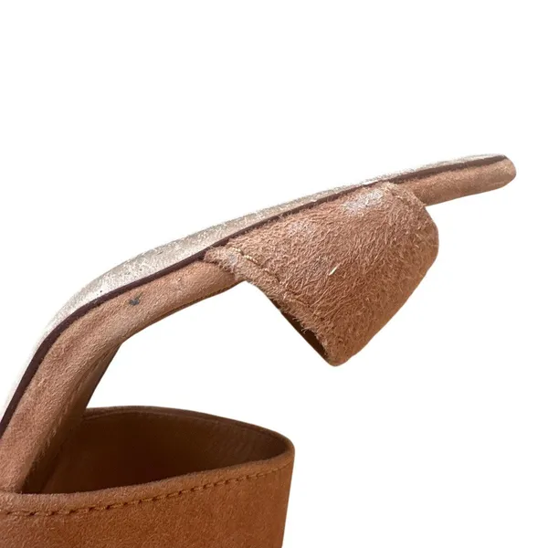 Tory Burch Selby Block Heel Sandals Ambra‎ Suede 75mm Size 8 - Image 11