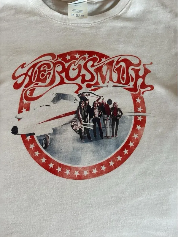 Vintage Aerosmith Band Tee - XS Ladies Rock Shirt - Image 3