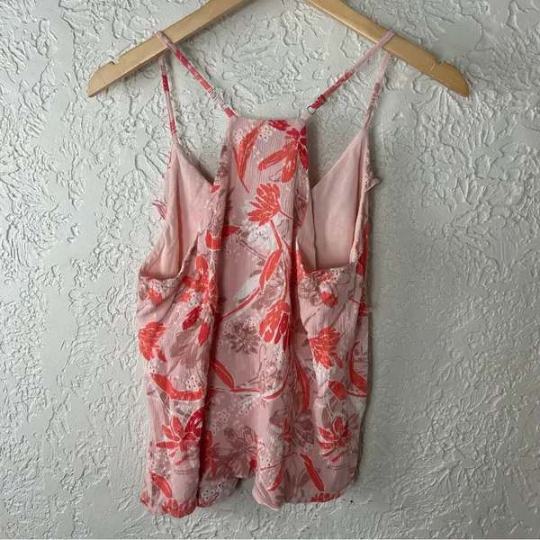 Miss Me | Tropical Floral Ruffled Racerback Tank Top Size M - Image 2