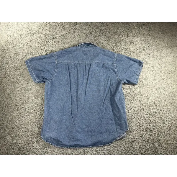 Vintage Quizz‎ Noahs Arc Shirt Women 20 Blue Jean Denim Button Up - Image 2
