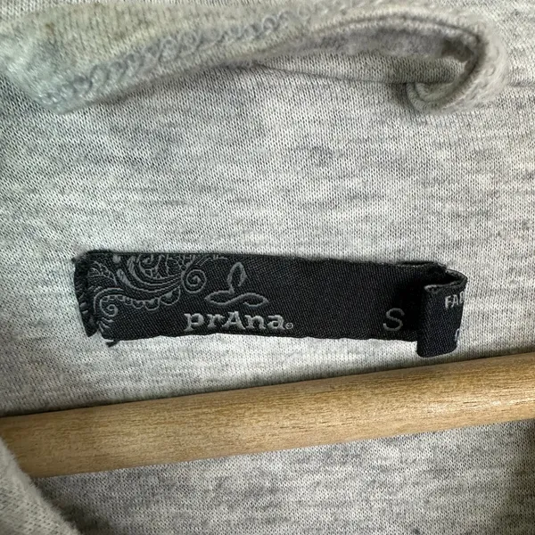 Prana Womens size Small Permafrost Half Zip Teddy Fleece Hoodie w23180516 Gray - Image 7