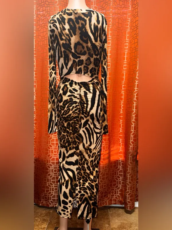 Cameo Animal Print Maxi Dress Size Small - Image 3