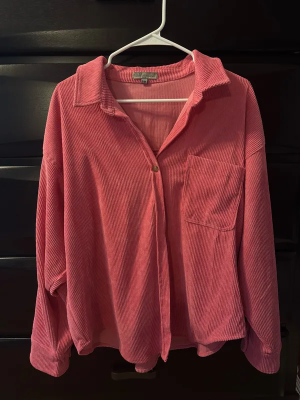 Lane 201 Pink Corduroy Button Up - Image 2