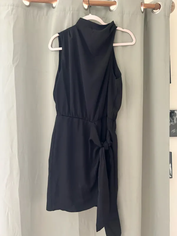 Amazon Black Satin high neck Dress - Image 2