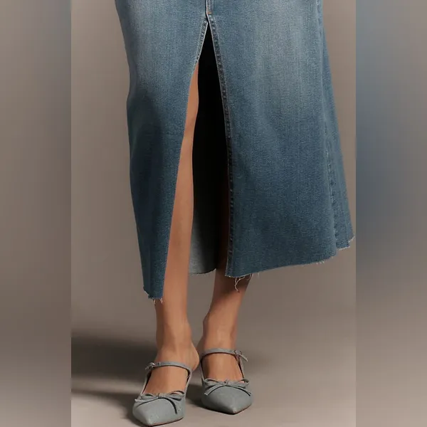 Pilcro The Madi Front-Slit Denim Dress - Image 10