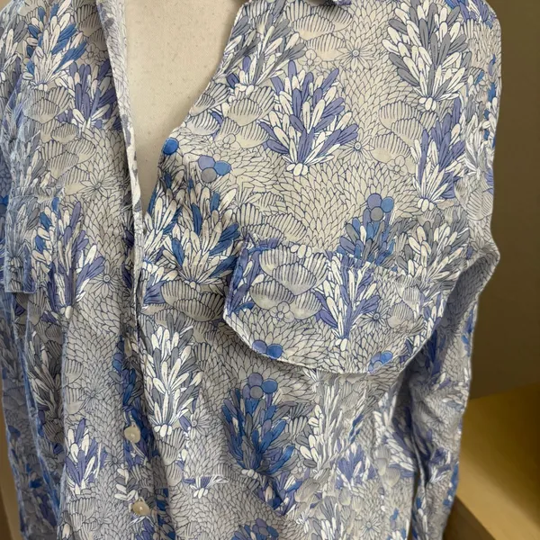 ROLLER RABBIT Ugyen Leaves Guy Button‎ Down Shirt Cotton Size Small - Image 2