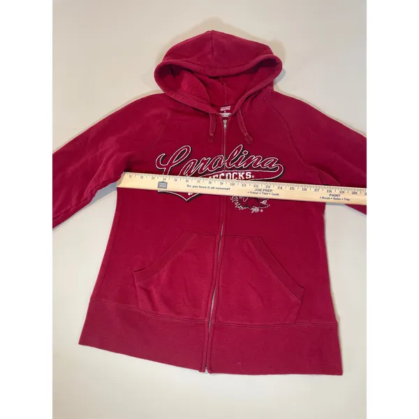 Carolina Gamecocks Full‑Zip Hoodie – Size L (Dark Red, Soffe Brand) - Image 4