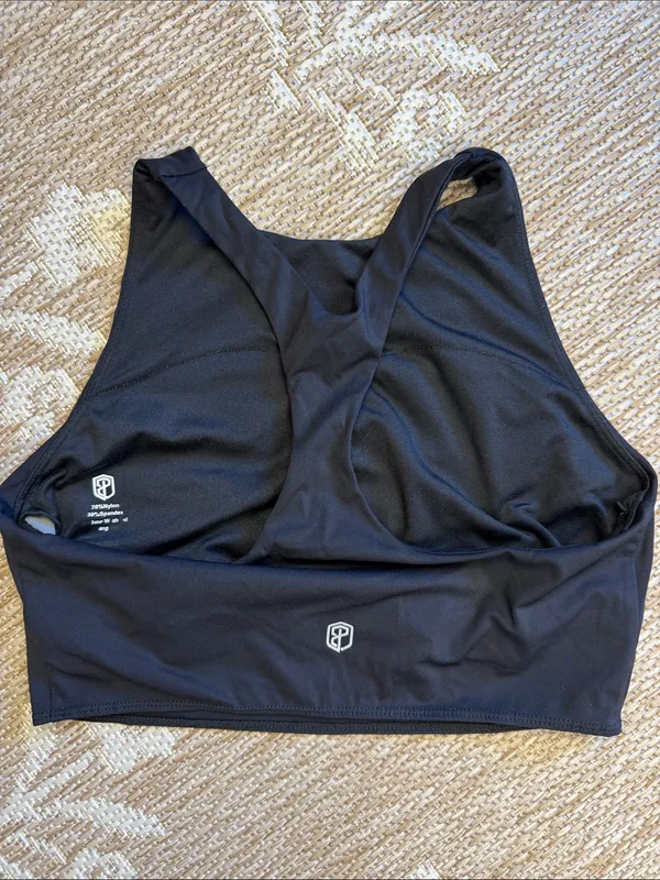 Born Primitive Black High Neck Crop Bralette Size L - Image 2