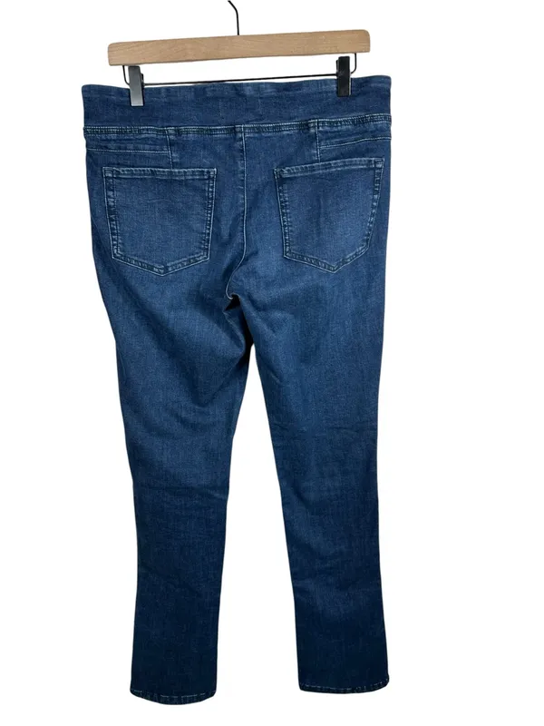 Free People We The Free Double Dutch Pull-On Slit Skinny Jeans Denim Size Medium‎ - Image 4