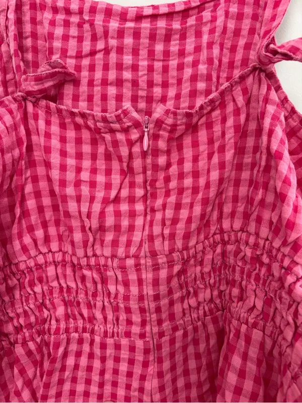 Anthropologie Somerset Gingham Romper size Large - Image 8