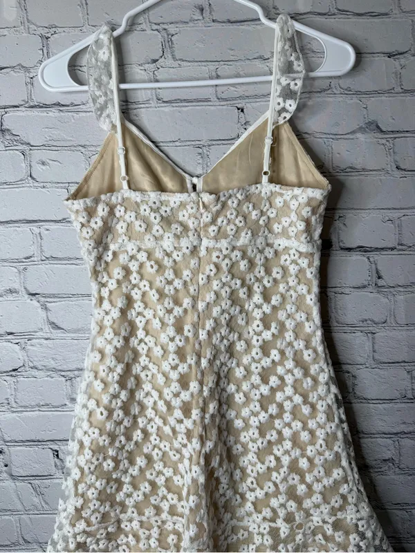 Lulus Charmaine white Floral Lace Mini Dress XS - Image 5