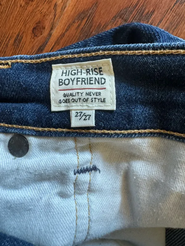 Levi's Made &‎ Crafted Made In Japan Selvedge High Rise Boyfriend Jeans W27 L27 - Image 5