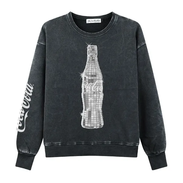 The Laundry Room Coca Cola‎ Disco Classic Crewneck Sweater Black Snow Size L NWT - Image 11