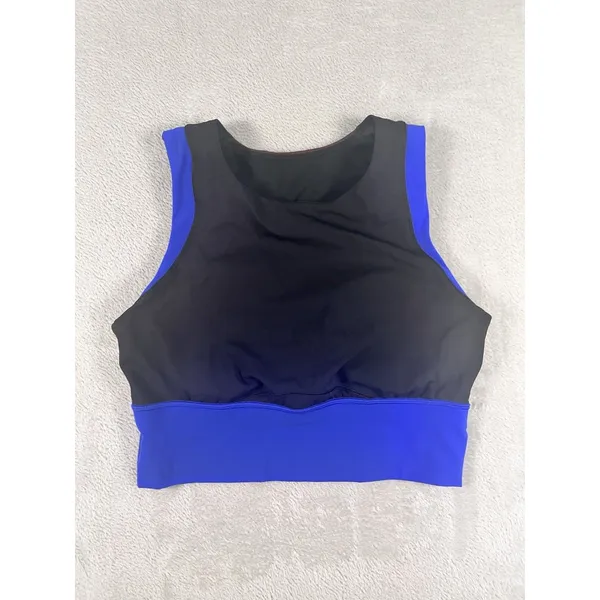 Lululemon Kick Serve Sweat Bra Black Blue Red White Sz 10 Pads Running Athletic - Image 4