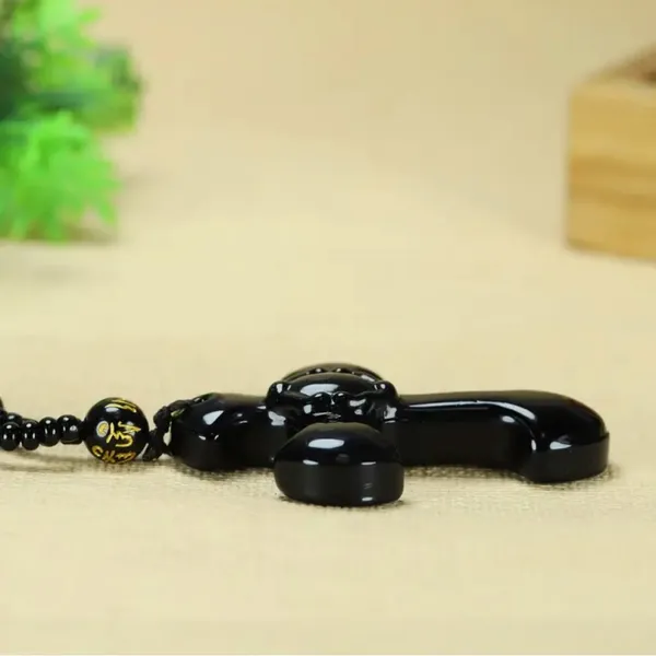 1pc Classic Religious Style Christian Cross Fashion Obsidian Pendant Necklace‎ - Image 13