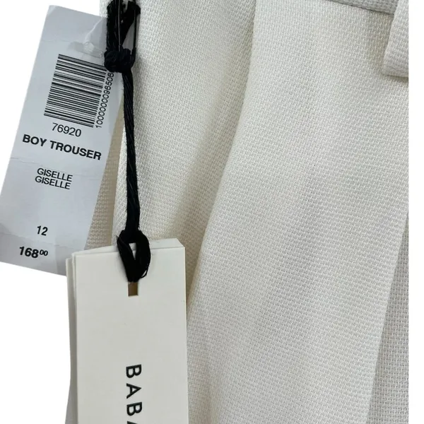 Aritzia Babaton 1-01 Giselle Boy Trouser Dress Pants White Cream Size 12‎ - Image 11
