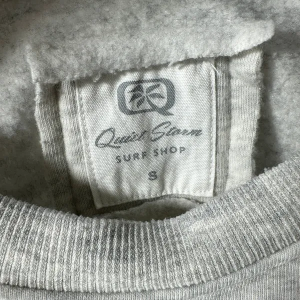 Quiet Storm Sweatshirt Womens Small Grey Multi Color Stripe Crew Neck‎ Fleece - Image 3