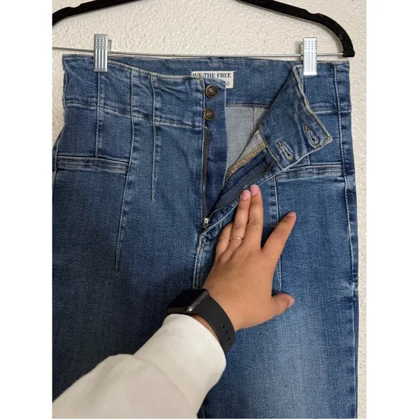 Free People We The Free Jayde Flare Jeans Night Sky size 30 Y2K dramatic flare - Image 7
