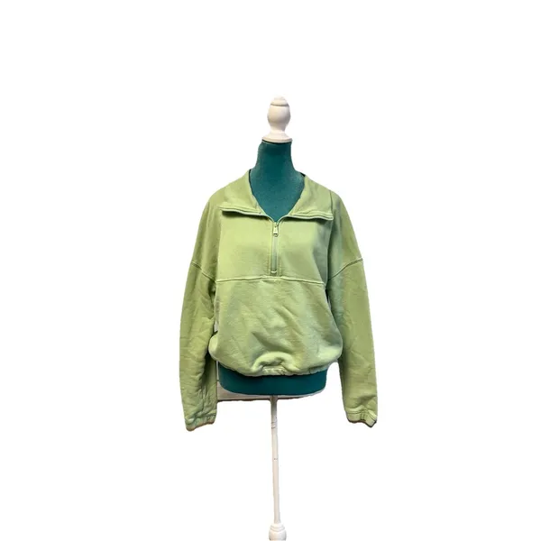 Free People FP Movement Relay Sweatshirt Green Women's Pullover - Image 5