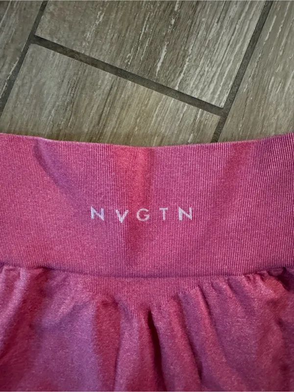 NVGTN Rose Pink High-Waist Athletic Bike Shorts - Image 2