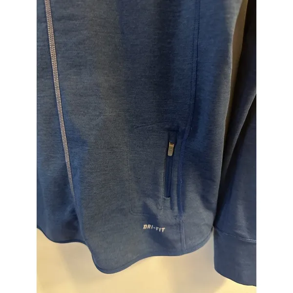 Nike Sprint Fleece Women Small Blue Running Top Long Sleeve High Neck Thumbholes - Image 4