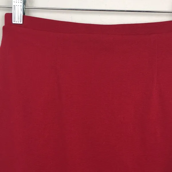 Express Red Lace Trimmed Skirt - Image 5