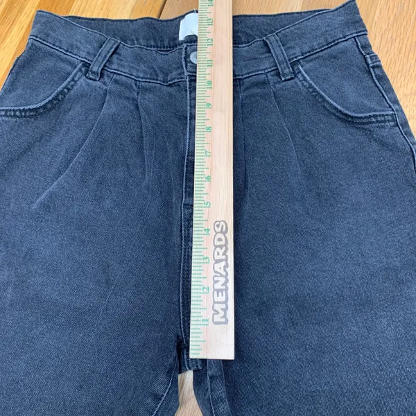 Current/Elliott C/E Black High Waisted Pleated Straight Leg Jeans‎ Size 27 - Image 4