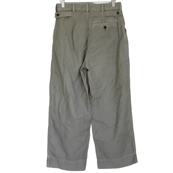 Abercrombie & Fitch Olive Green Denim Cotton Cargo Pants Utility Pant Size Small - Image 2