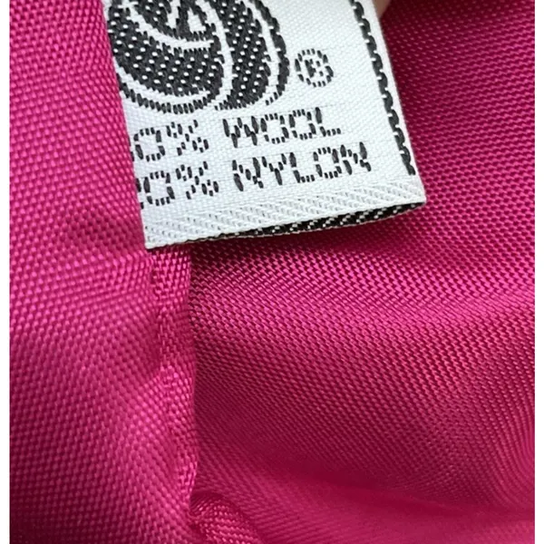 Vintage Fuchsia Pink Trench Coat Womens Size 14 Wool Double Breasted Glam 80s - Image 11