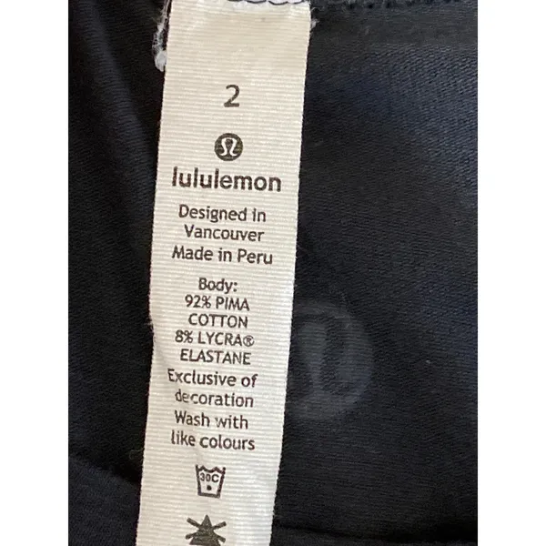 Lululemon Women's Black Long Sleeve Running Yoga Athletic T Shirt Tee Top Size 2 - Image 5