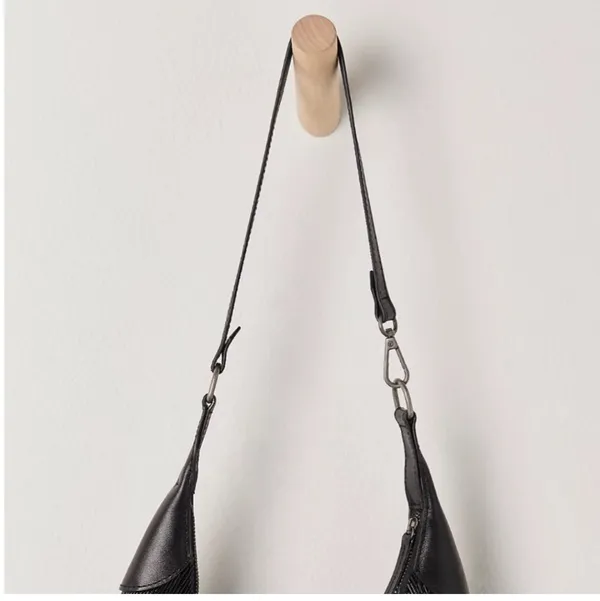 Free People Bugle Bead Clutch/Sling Bag in Black Embroidered Combo NWT $128R - Image 8