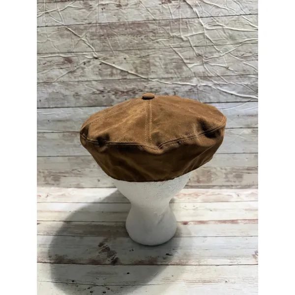 Altar'd State FAux Suede Cabbie Newboy Hat Rounded Crown One-Size Brown Tan - Image 3
