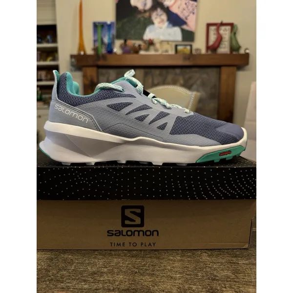 Salomon Patrol Trail Running Shoes Womens Size 7.5 EU 40 Velvet Morning/Zen Blue - Image 2