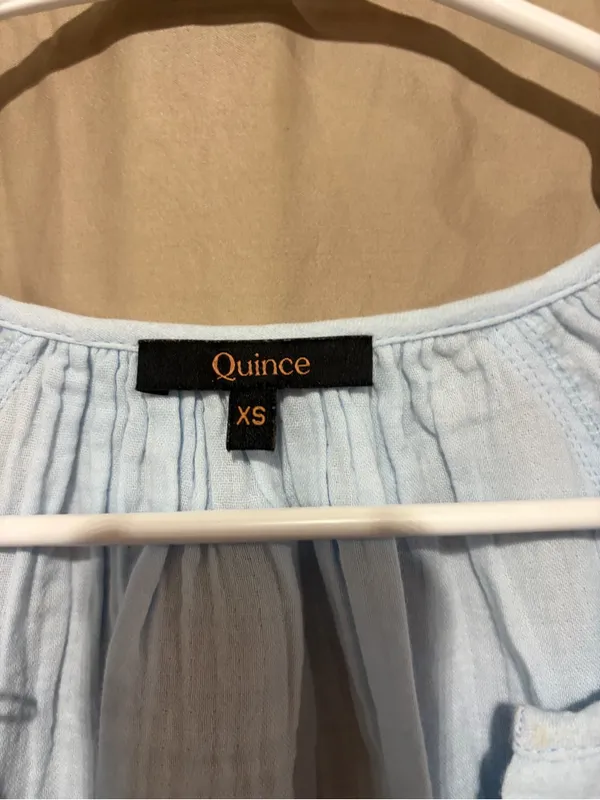 Quince Women's Light Blue Gauze Button Down Blouse - Image 2