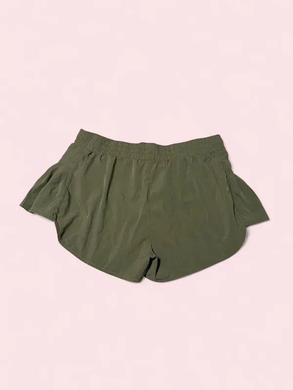 JoyLab Olive Green Athletic Shorts with Pleat Detail - Image 2