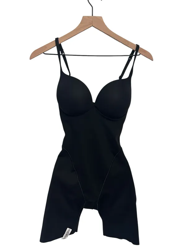 Skims Ultimate Body Push-Up Enhancing Padded Midthigh Bodysuit Small Onyx New - Image 2