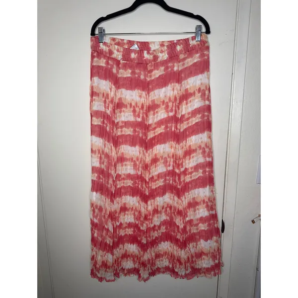 Pink Tye dye maxi skirt Dress Barn sz L whimsy fairy - Image 2