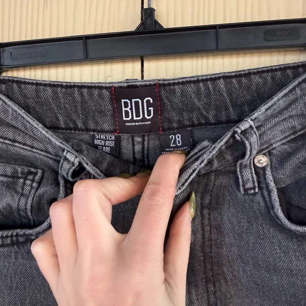 BDG Urban Outfitters Black High Rise Distressed Stretch Flared Jeans - Image 4