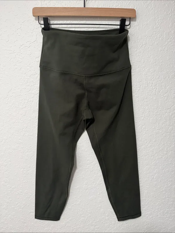 ZOBHA High-Waist Olive Green Leggings Size Medium - Image 4
