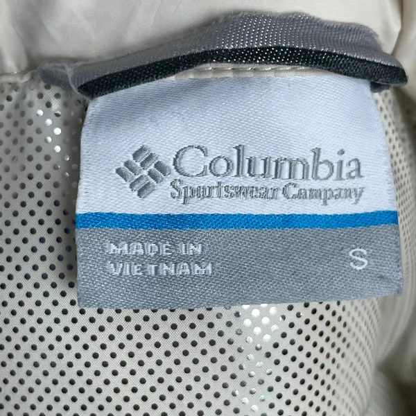 Columbia Pike Lake II Cropped Insulated Jacket Omni-Heat Puffer Coat Brown White - Image 11