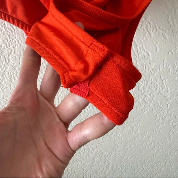 Zara Orange/Red Square Neck
Thong Bodysuit. - Image 4