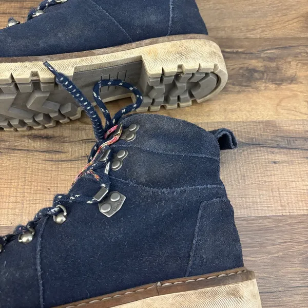 Toms Summit Suede Lace Up Hiking Boots Outdoor Dark Blue Women’s - Image 13