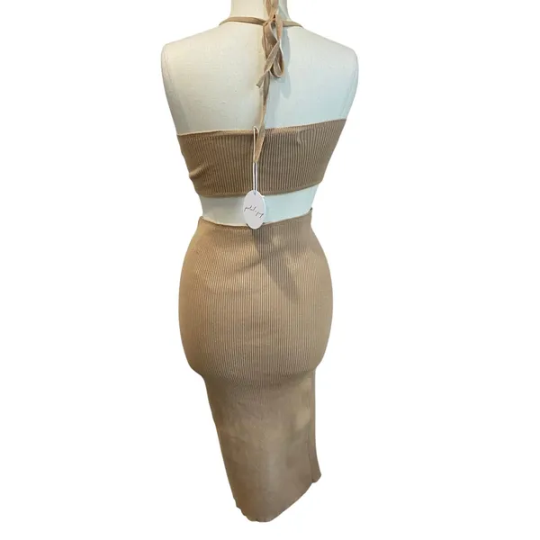 Petal & Pup Yareli Midi Sweater‎ Knit Dress In Beige Sz Large/XL - Image 3