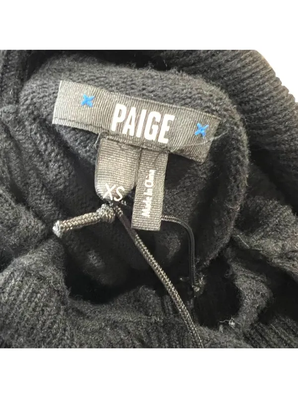 PAIGE Raundi Cutout Turtleneck Midi Sweater Dress Black Wool Blend Size XS NWOT - Image 13
