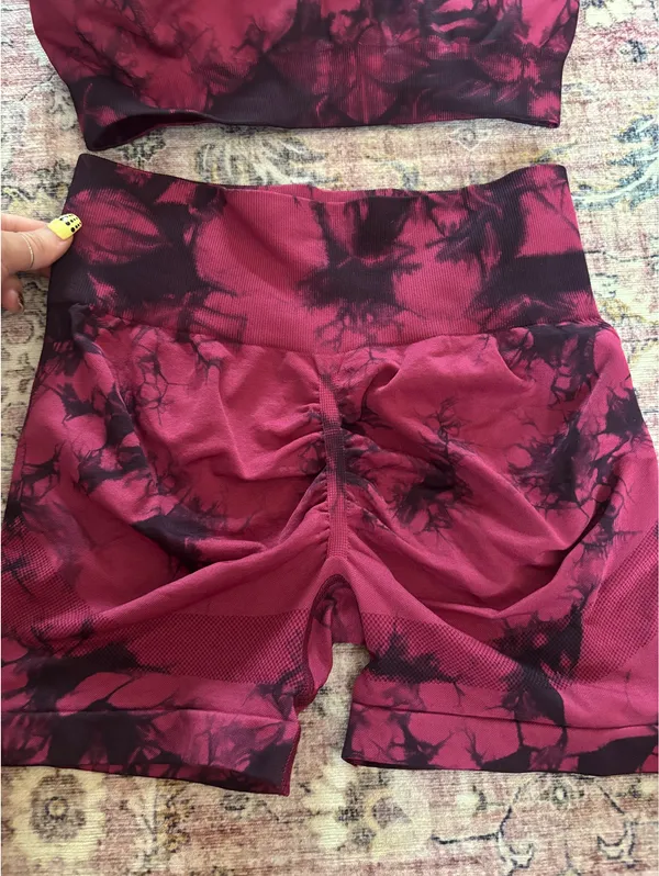 Active Workout Gym Matching Set Top and Bottom Red Size XS - Image 8