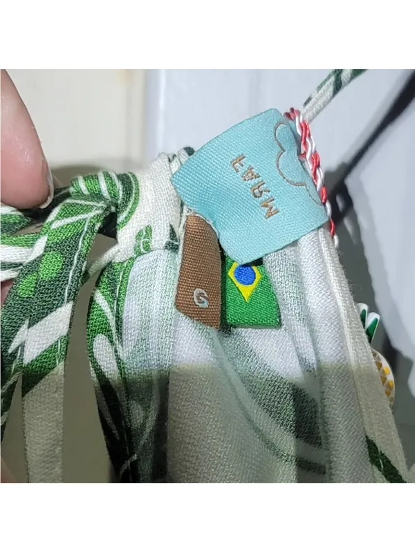 FARM Rio Green and White Floral Wrap Mini Dress - Image 13