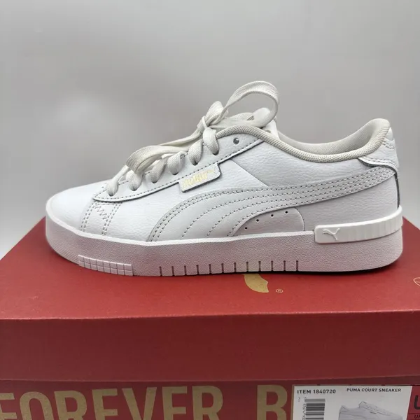 PUMA Court Sneaker, White, Women's Casual Low Top Leather Shoes Size 6.5 - Image 12