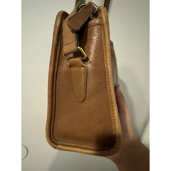 Vintage COACH NYC New York Legacy‎ British Tan Leather Shoulder Bag Purse USA - Image 5